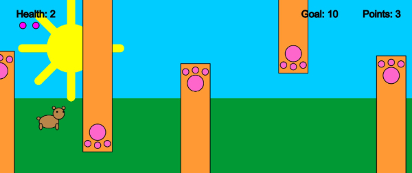 A screenshot from a game I made called 'Hamster Escape'.